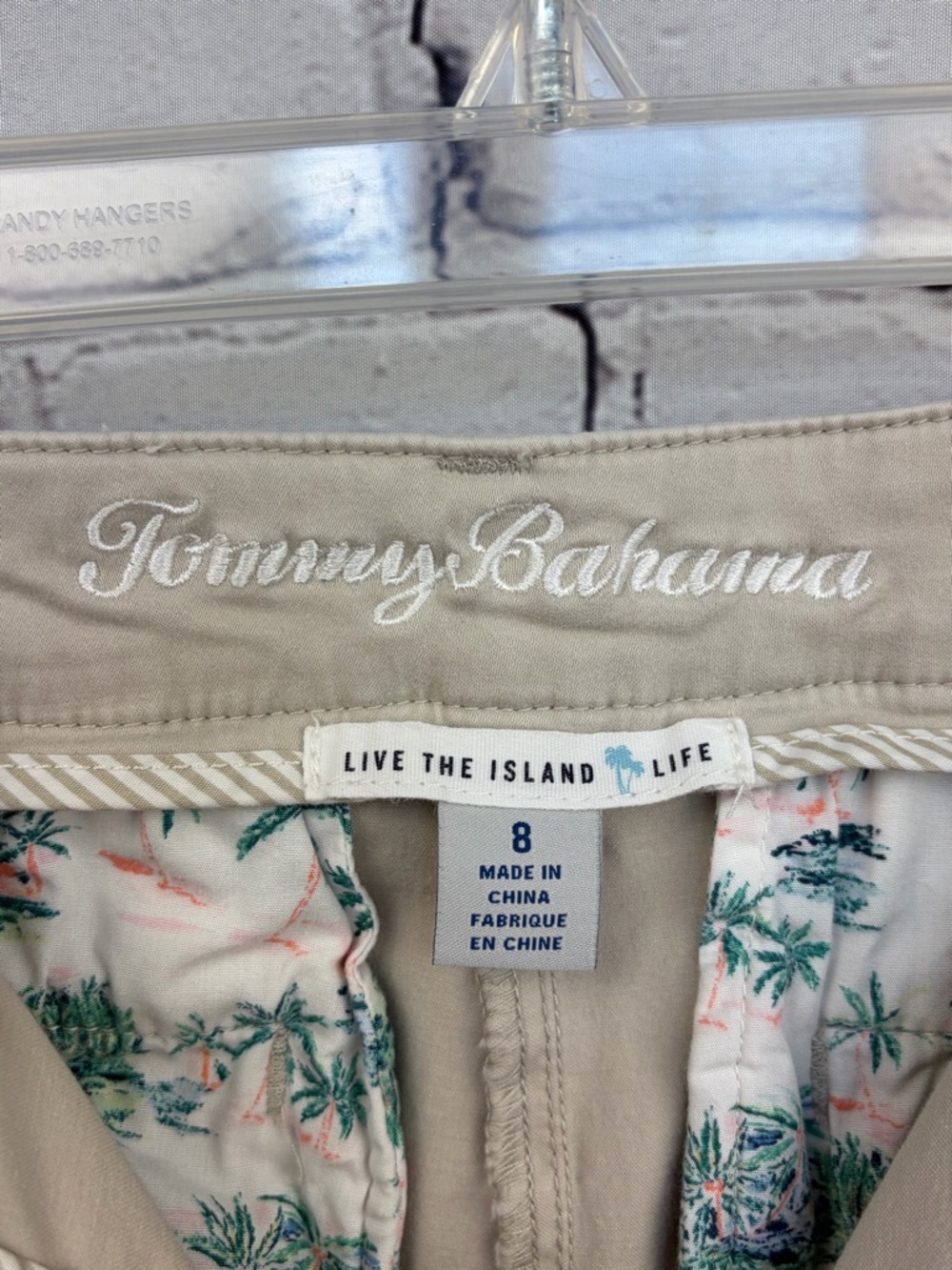 Tommy Bahama Boracay Chino 5” Shorts Khaki Sand Sz 8 - Picture 8 of 15